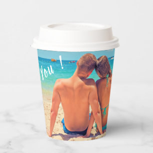 Gobelets En Papier Personnaliser Votre Photo Tasses De Papier Texte -