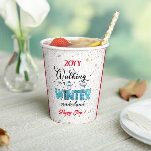 Gobelets En Papier Personnaliser Winter Wonderland
