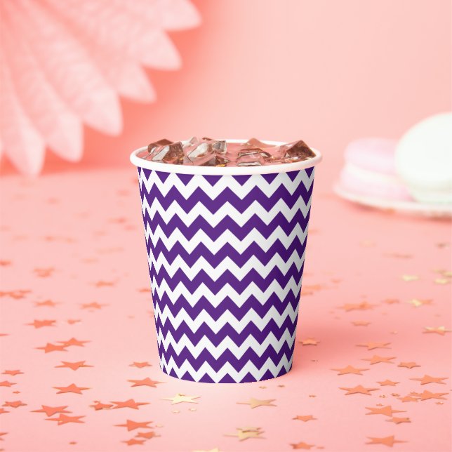 Gobelets en papier personnalisés Chevron (Insitu)
