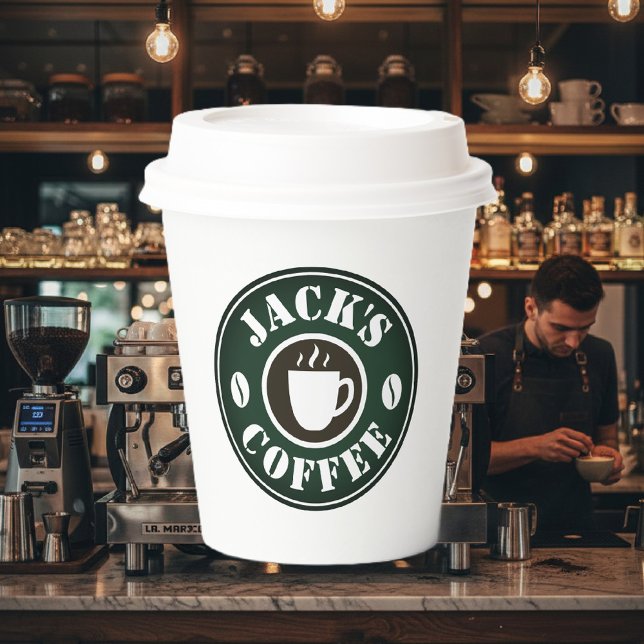 Gobelets en papier personnalisés pour café avec co (Paper coffee cup template)