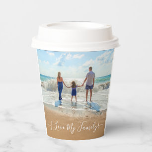 Gobelets En Papier Personnalisez vos tasses de papier photo de famill