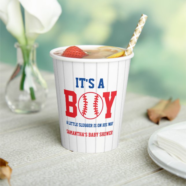 Gobelets En Papier Petit Baby shower De Baseball Slugger (Insitu)
