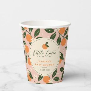 Gobelets En Papier Petit Baby shower de Citrus orange Cutie