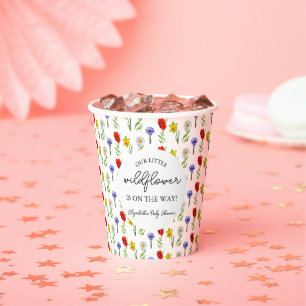 Gobelets En Papier Petit Baby shower Fleur sauvage