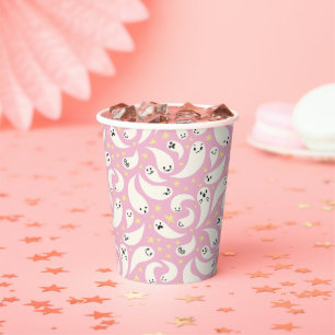Gobelets En Papier Petit Baby shower Motif Boo Rose