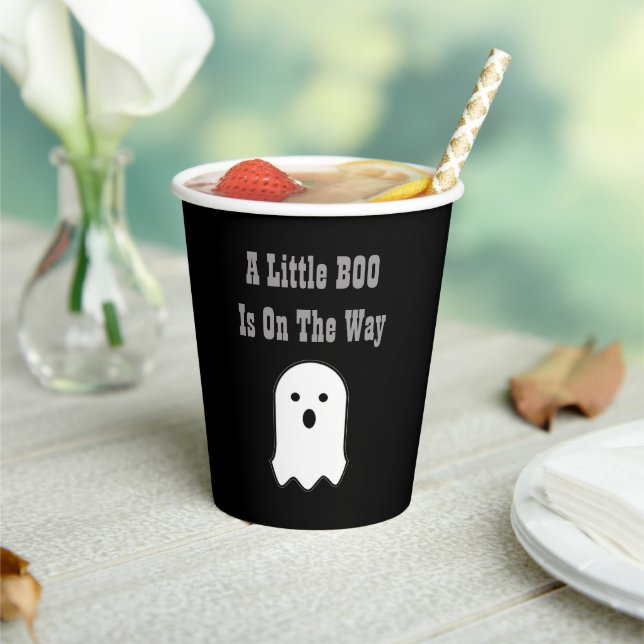 Gobelets En Papier Petit BOO Sur Le Chemin Halloween Ghost (Insitu)