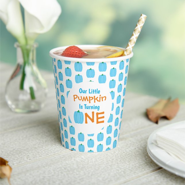 Gobelets En Papier Petit Citrouille 1er anniversaire (Insitu)