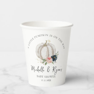 Gobelets En Papier Petit Citrouille En Route Baby shower