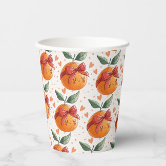 Gobelets En Papier Petit Cutie Pamplemousse Citrus Orange Thème