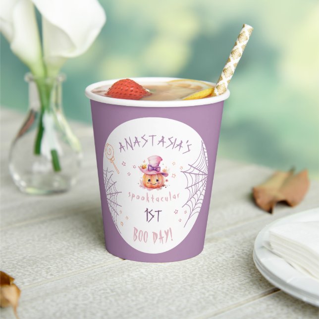 Gobelets En Papier Petit garçon presque dû Halloween Baby Girl Annive (Insitu)