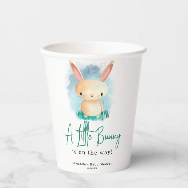 Gobelets En Papier Petit lapin - baby shower (Recto)