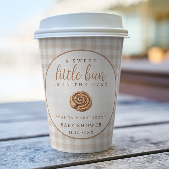 Gobelets En Papier Petit petit pain sucré dans le Baby shower Neutre  (Créateur téléchargé)