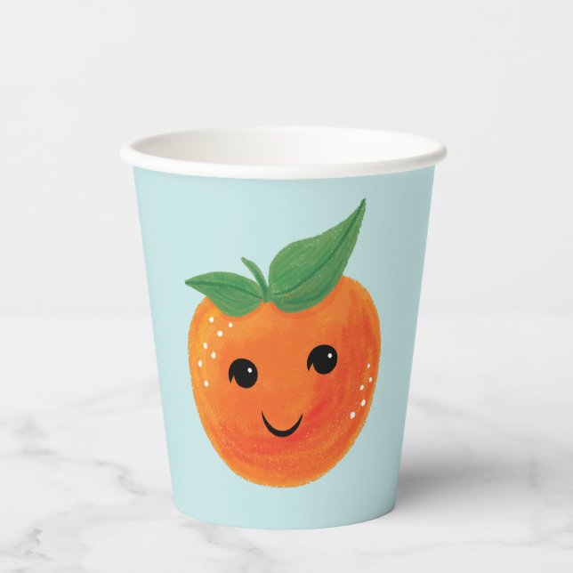 Gobelets En Papier Petite coupe de papier orange Cutie (Recto)