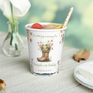 Gobelets En Papier Petite grenouille Froggie 1er anniversaire