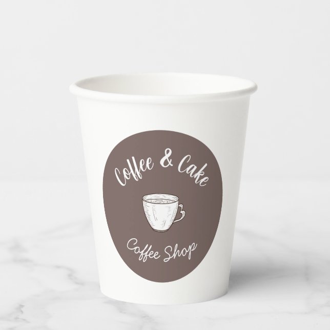 Gobelets En Papier Petite Maison de Café (Recto)