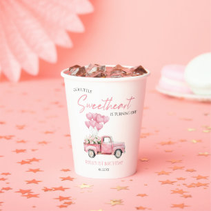 Gobelets En Papier Petite Saint-Valentin Anniversaire Fête
