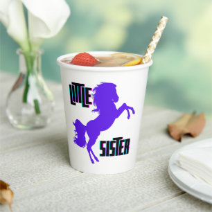 Gobelets En Papier Petite soeur Pony pourpre