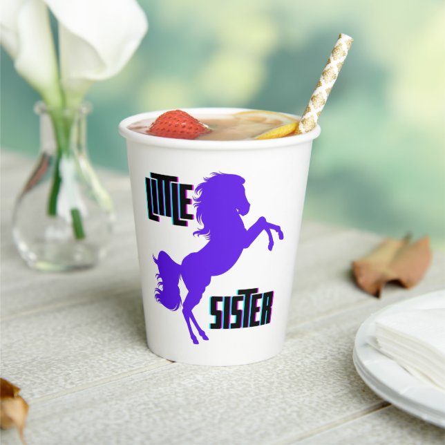 Gobelets En Papier Petite soeur Pony pourpre (Insitu)