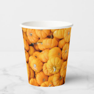 Gobelets En Papier Petits Citrouilles de récolte de automne orange