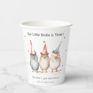 Gobelets En Papier Petits Oiseaux De Soirée N'Importe Quel Anniversai