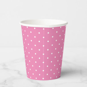 Gobelets En Papier Petits points blancs sur rose