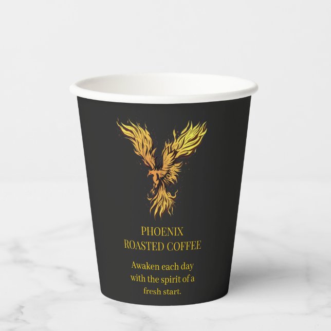 Gobelets En Papier Phoenix Rising Bold Design (Recto)