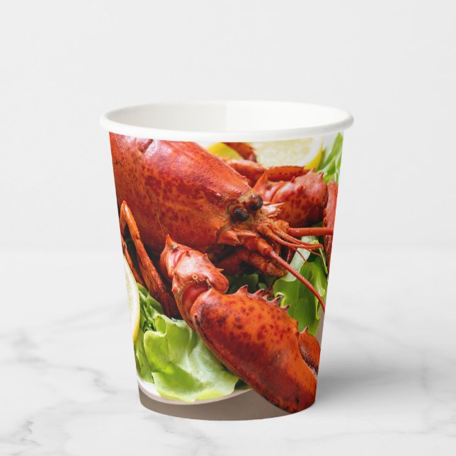 Gobelets En Papier Photo de homard (Gauche)