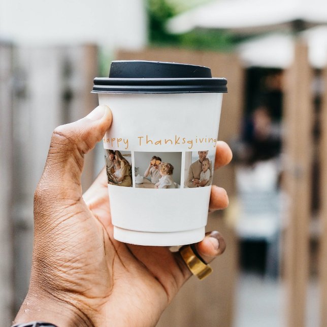 Gobelets En Papier Photo et Bon thanksgiving de collection moderne (Créateur téléchargé)