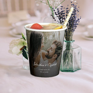 Gobelets En Papier Photo moderne avec Mariage de recouvrement noir
