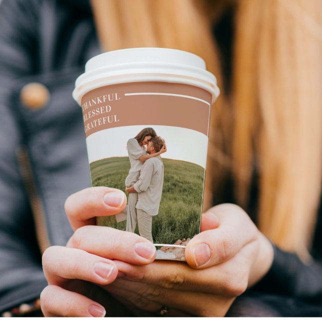 Gobelets En Papier Photo moderne de Family | Thankful (Créateur téléchargé)