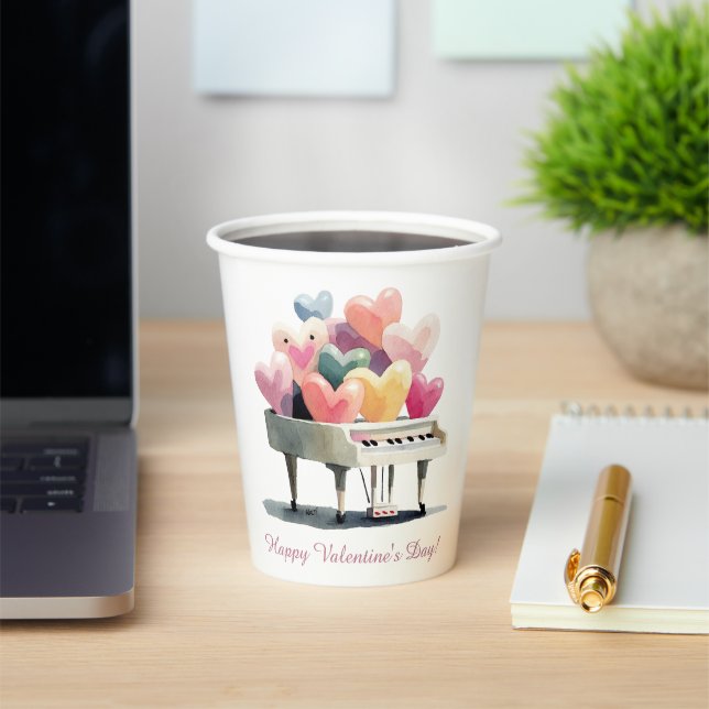 Gobelets En Papier Piano de Love Hearts (Insitu)