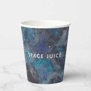 Gobelets En Papier Pièces de Juice Espace Galaxy Stars Personnalisées