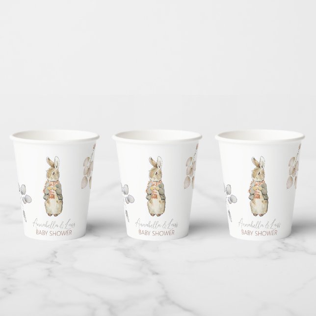 Gobelets En Papier Pierre le lapin Automne Baby shower d'hiver d'auto (Multi)