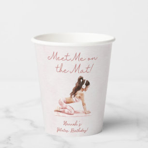 Gobelets En Papier Pilates roses modernes Princesse Anniversaire