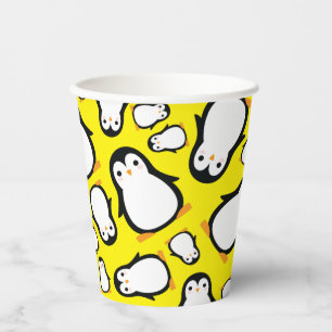 Gobelets En Papier Pingouin Cute Hiver 1er Anniversaire Coupes de pap