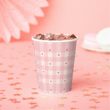 Pink Gingham Hearts Valentine 