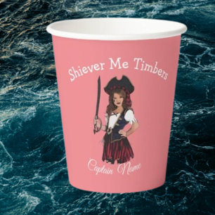 Gobelets En Papier Pirate Fille