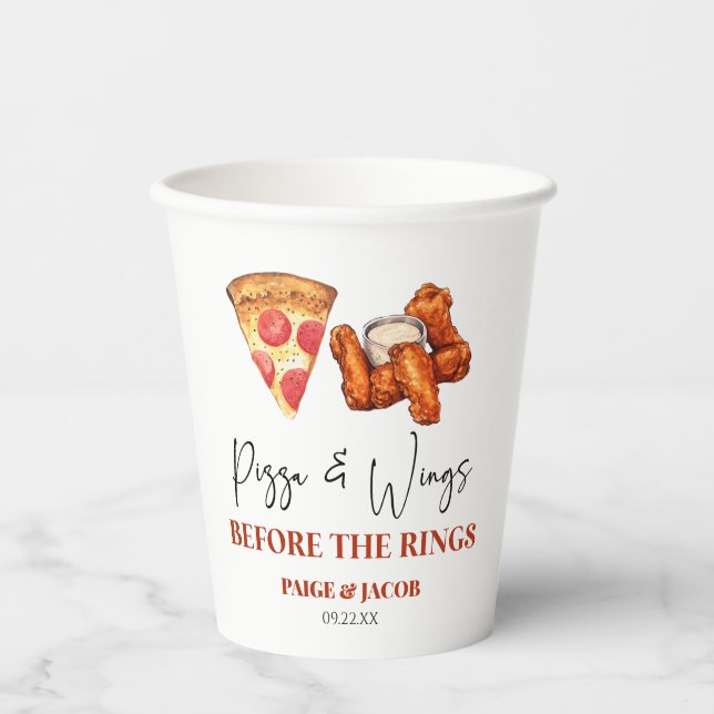 Gobelets En Papier Pizza and Wings Before The Wings Rehearsal Dinner (Recto)