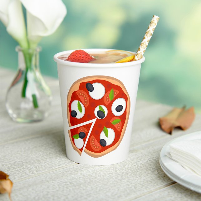 Gobelets En Papier Pizza Mozzarella aux Tomates et Basilic (Créateur téléchargé)
