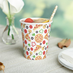 Gobelets En Papier Pizza Party Cute Pizza Motif Anniversaire de enfan
