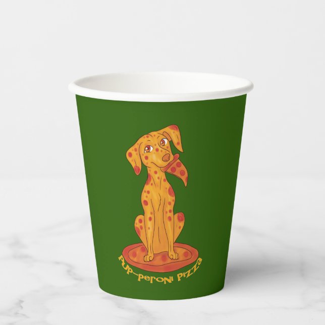 Gobelets En Papier Pizza Puppy (Recto)