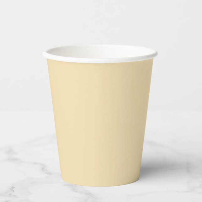 Gobelets En Papier Plage côtière de sable / crème pour mariage (Recto)