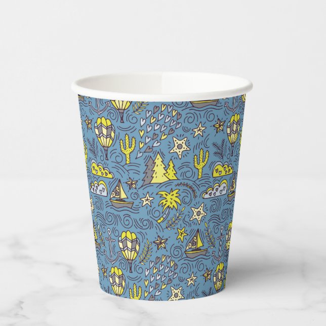 Gobelets En Papier Plaisir de voyage (Gauche)