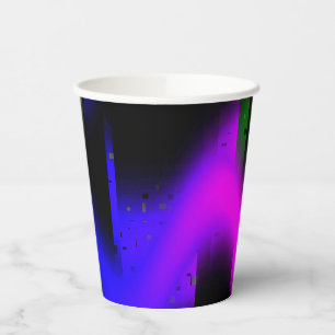 Gobelets En Papier Plasma de Glitch Noir