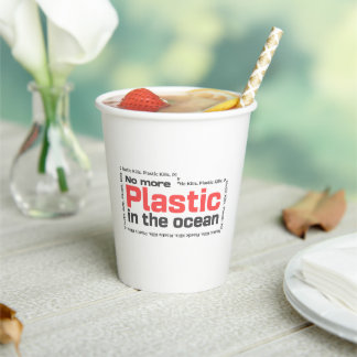 Gobelets En Papier Plus de plastique dans l'océan | Pollution des océ