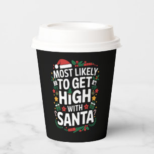Gobelets En Papier Plus susceptible de se défoncer avec le Père Noël 