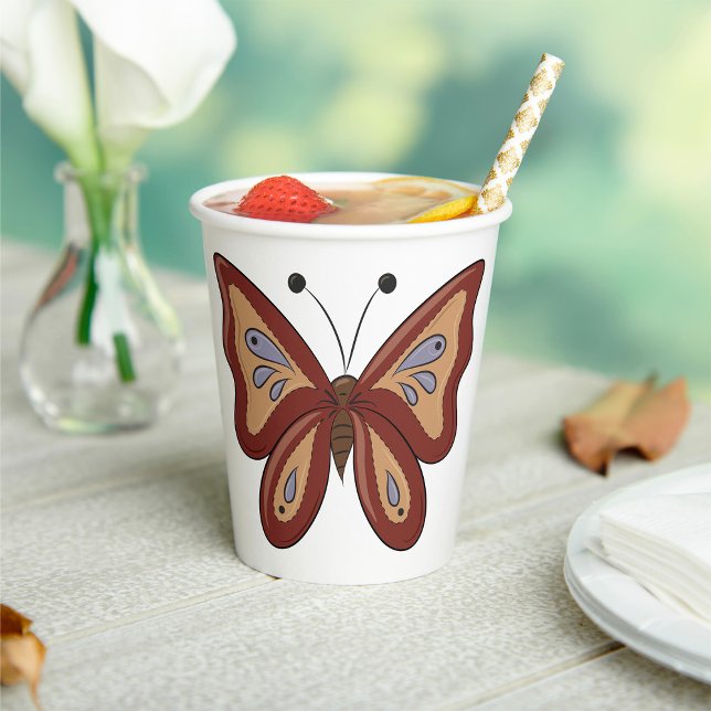 Gobelets En Papier Plutôt Brown Butterly (Créateur téléchargé)
