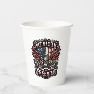 Gobelets En Papier Poignées de vélo Liberté Patriotique Route Liberté