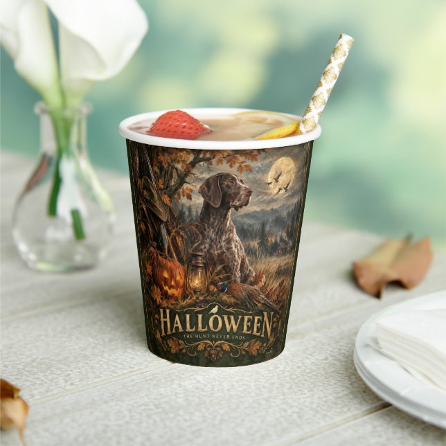 Gobelets En Papier Pointer allemand Halloween  (Insitu)