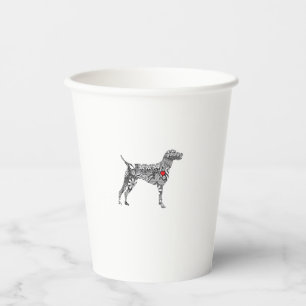 Gobelets En Papier Pointeur allemand Shorthair I GSP Chien Maman J'ai